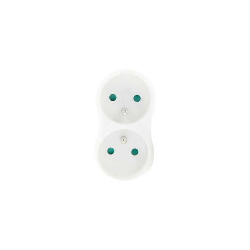 Profile Multiprise 2 x 16A blanc lot de 2