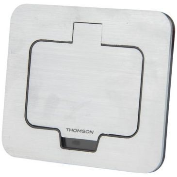 Thomson Prise rectangulaire 16A 2p + t IP55 alu brossé