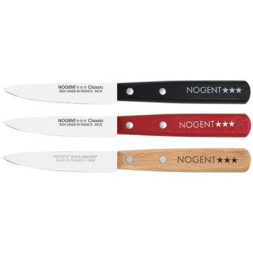 Nogent Boîte 20 couteaux Office 9 cm Noir / Rouge / Hêtre - Classic Bois