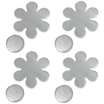 Metaltex Lot 4 fixes-nappes aimantés - Fleur / Feuille