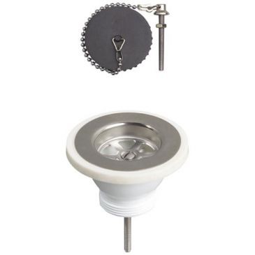 Wirquin Bonde d'évier avec grille inox Ø60mm avec bouchon