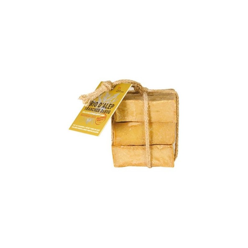 TADE savon trio d'alep tranche 80 g x 3