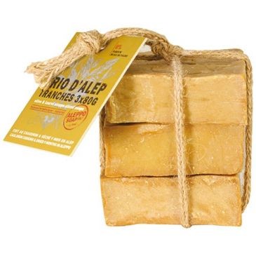 TADE savon trio d'alep tranche 80 g x 3