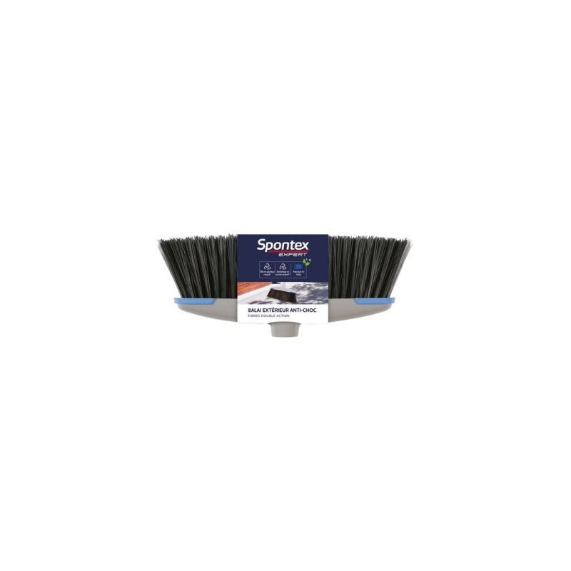 SPONTEX EXPERT Balai extérieur antichoc fibres double action