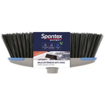 SPONTEX EXPERT Balai extérieur antichoc fibres double action