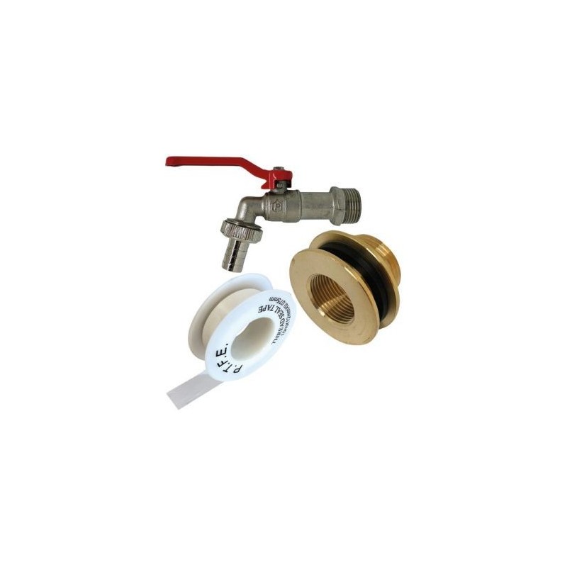 Raco Expert Raccord laiton pour cuve plastique + robinet puisage