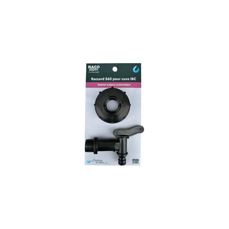 Raco Expert Raccord S60 pour cuve IBC + robinet 1/4 tour