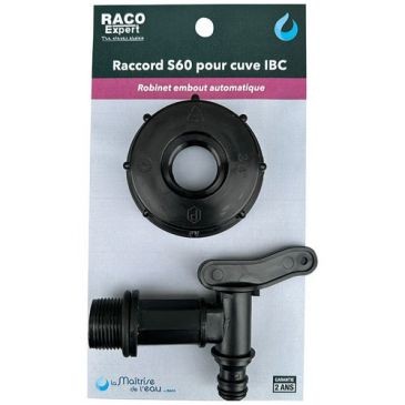 Raco Expert Raccord S60 pour cuve IBC + robinet 1/4 tour
