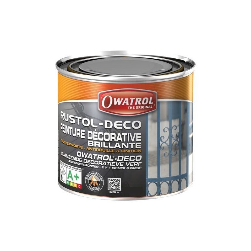 OWATROL Durieu rustol deco antirouille 0.75l noir profond ral 9005