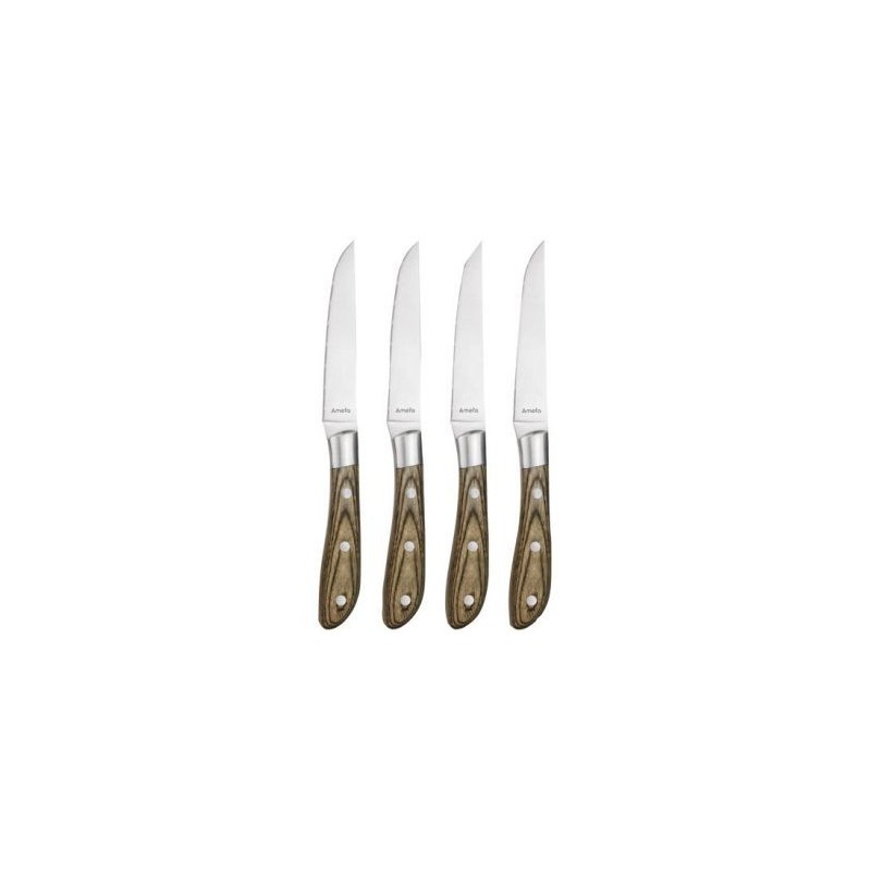 AMEFA Coffret 4 couteaux à steak Bois de Pakka - Achille