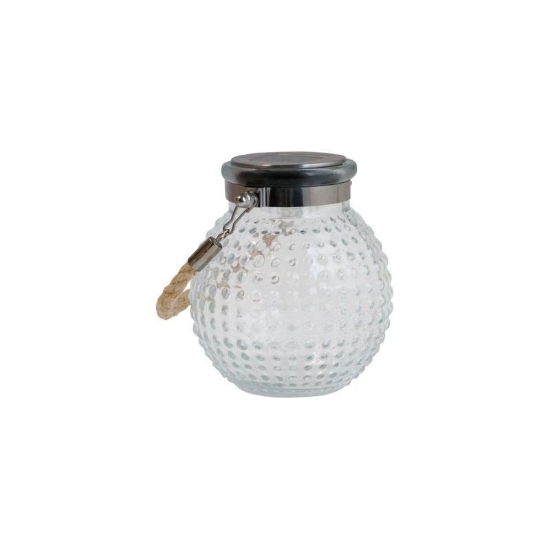 Ezsolar Lampe de table solaire acier inoxydable et verre