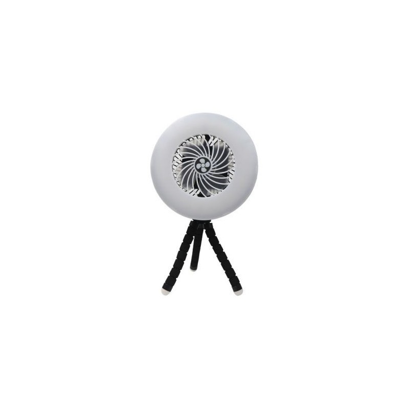 Maximus Lampe ventilateur de camping 4 w 200 lm blanc gris