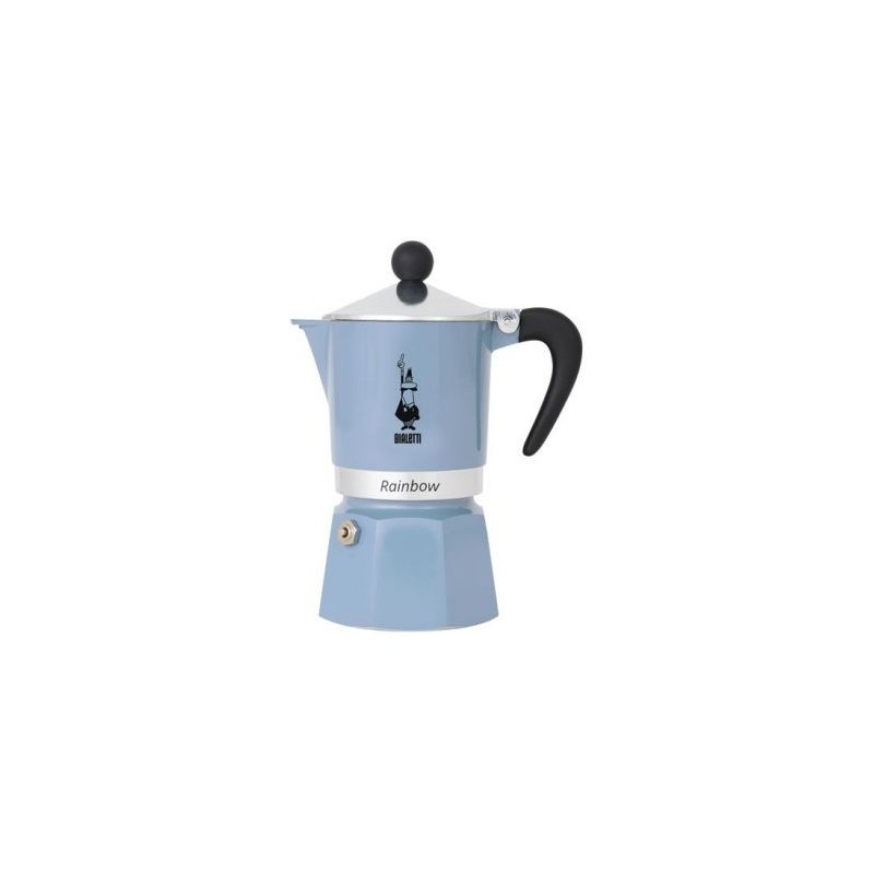 BIALETTI Cafetière italienne 6 tasses Bleu Azur - Rainbow
