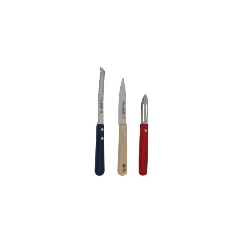 Jean Dubost Coffret 3 couteaux de cuisine - Un été à la Française