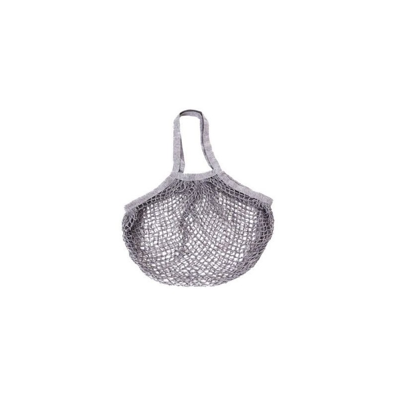 Sidebag Filet à provisions en coton gris