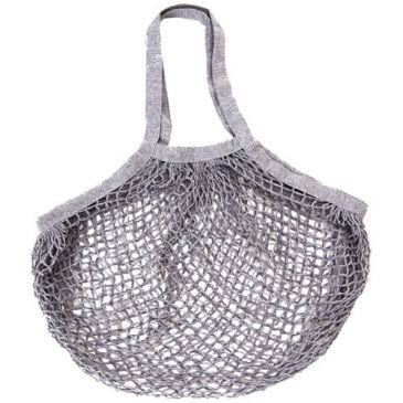 Sidebag Filet à provisions en coton gris