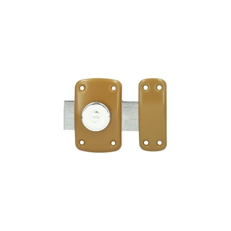 Yale Verrou de porte cylindre Ø23 mm longeur 30mm marron