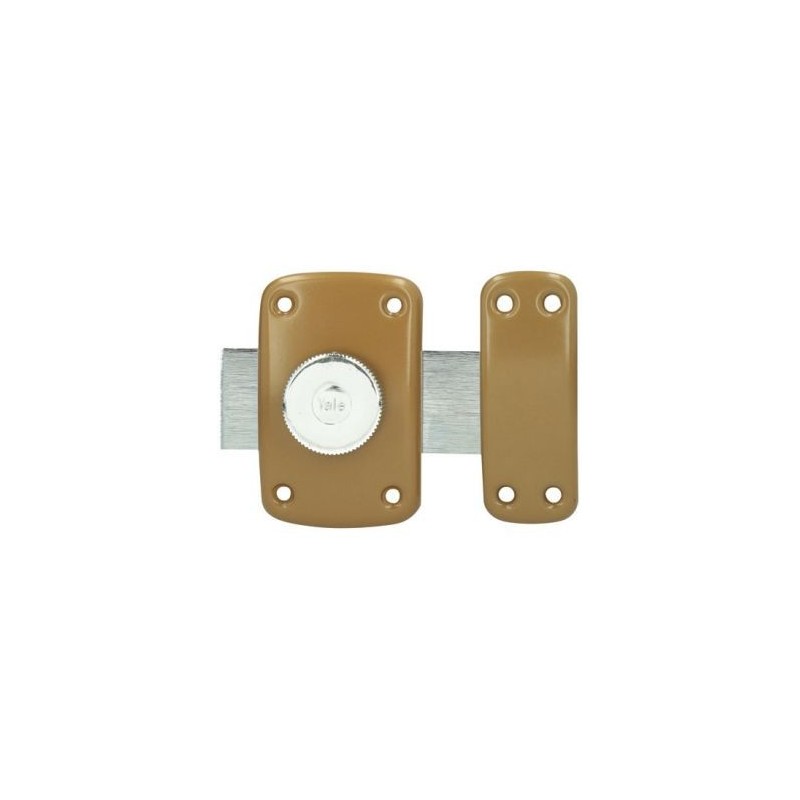Yale Verrou de porte à bouton longeur 45mm marron doré