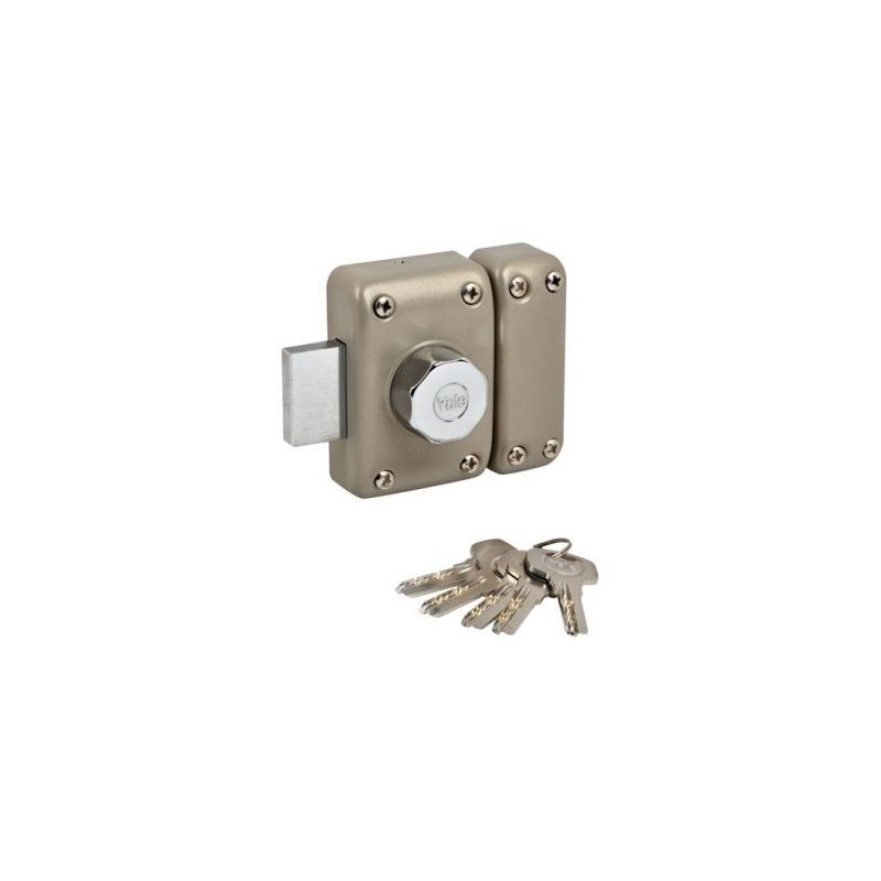 Yale Verrou de porte à bouton longeur 40mm beige