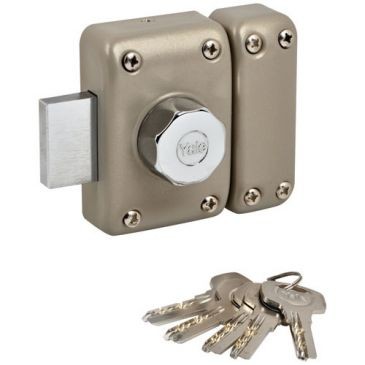Yale Verrou de porte à bouton longeur 40mm beige