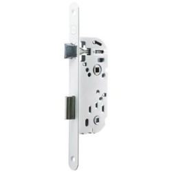 Serrure à encastrer 135 mm pene dormant demi tour blanc