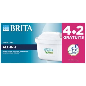 Brita Pack 4 cartouches + 2 offertes - Maxtra Pro All-in-1