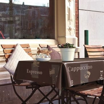 D-C-FIX Nappe Manhattan cappuccino choco ronde 150 cm