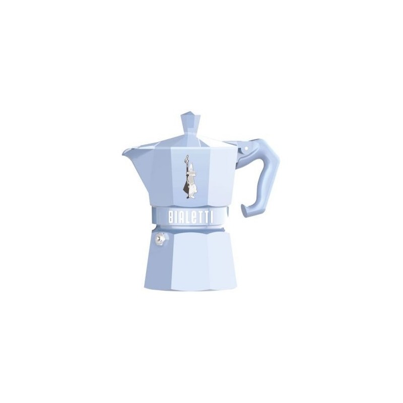 BIALETTI Cafetière italienne 3 tasses Bleu Pastel - Moka Exclusive