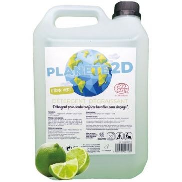 Planete 2D Détergent multi usage planète 2D citron Ecocert 5 L
