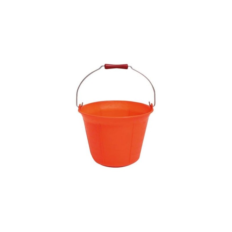 VINMER Seau de macon polyéthylene orange fluo avec poignee 11 l