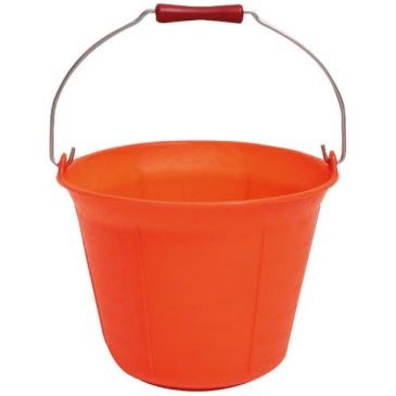 VINMER Seau de macon polyéthylene orange fluo avec poignee 11 l