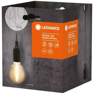 LEDVANCE 1906 pendulum vintage E27 bell noir
