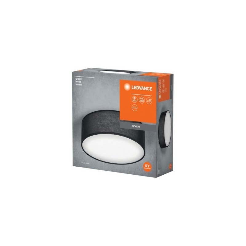 LEDVANCE Plafonnier Orbis Paris 300 mm E27 noir