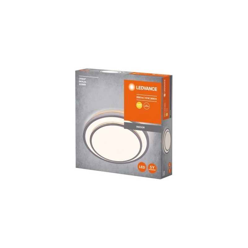 LEDVANCE Plafonnier Orbis Berlin 300 mm 16 w chaud argent
