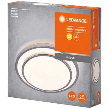 LEDVANCE Plafonnier Orbis Berlin 300 mm 16 w chaud argent