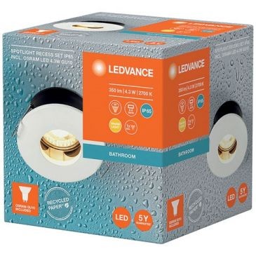 LEDVANCE Spot LED GU10 encastrable 4.3 W étanche 345 lm chaud blanc