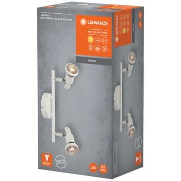 LEDVANCE Spot LED GU10 2x3 W chaud blanc inclinable