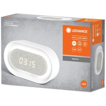 LEDVANCE Luminaire horloge USB à gradation continue blanc froid