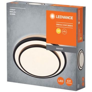 LEDVANCE Plafonnier Orbis Berlin 300 mm 16 W chaud noir