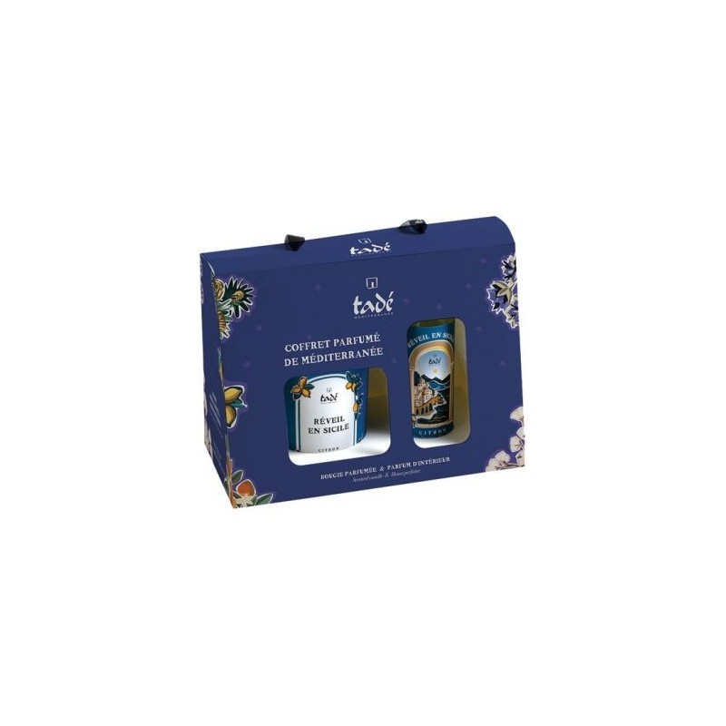 TADE Coffret bougie et spray citron reveil en sicile
