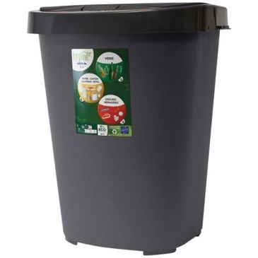 Eda Poubelle City push 40 L anthracite