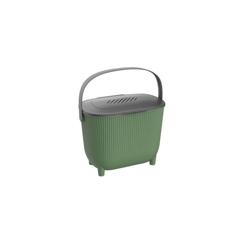 Eda Poubelle à compost 10 L vert cactus