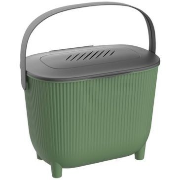 Eda Poubelle à compost 10 L vert cactus