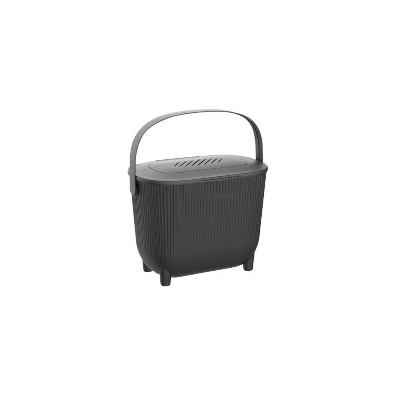 Eda Poubelle à compost 10 L noir