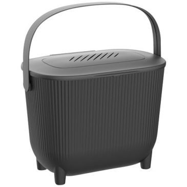Eda Poubelle à compost 10 L noir
