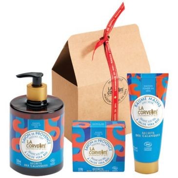 LA CORVETTE Coffret secret des calanques savon liq., savonnette et crèm