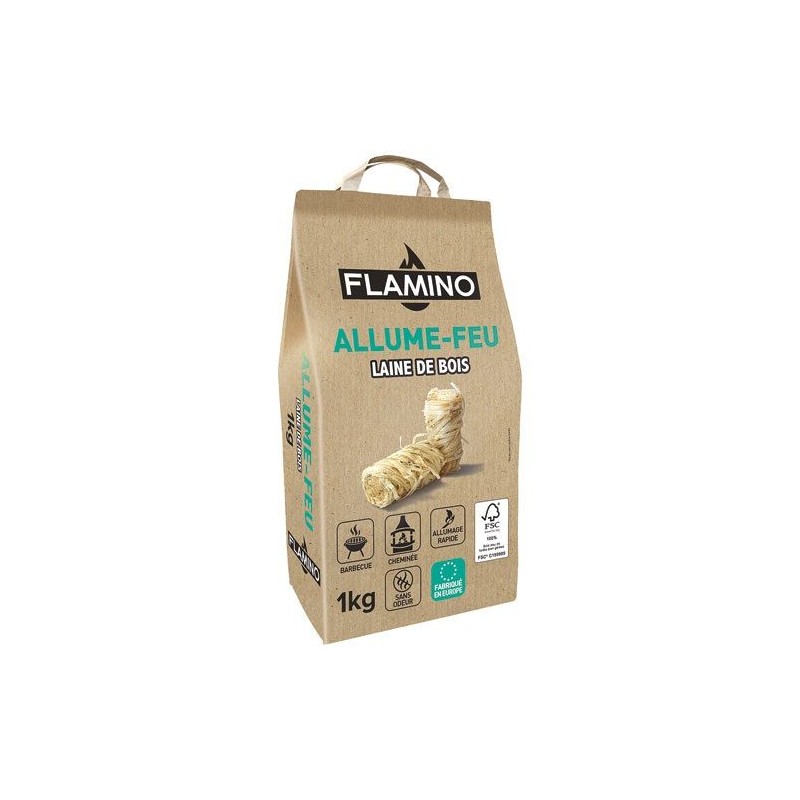 Flamino Allume feu laine de bois x 1 kg