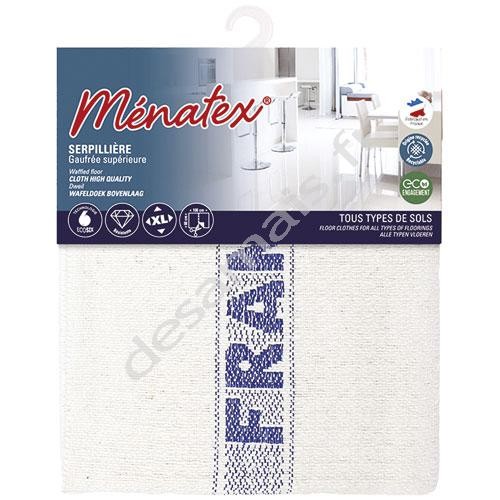 MENATEX Serpillière gaufrée supérieure blanche 60 x 100 cm