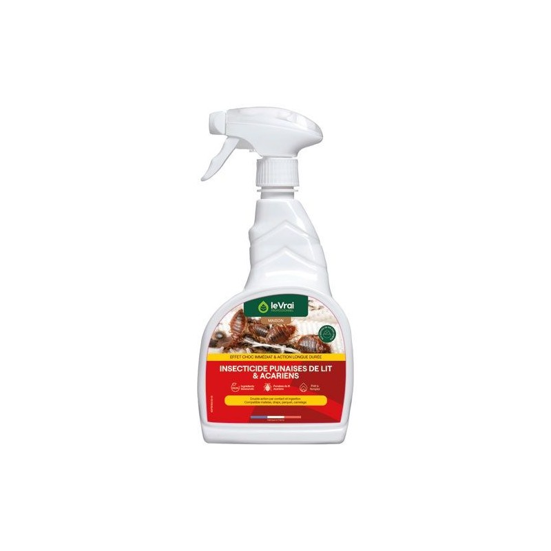 Le Vrai pro maison Insecticide punaises de lit et acariens 750 ml
