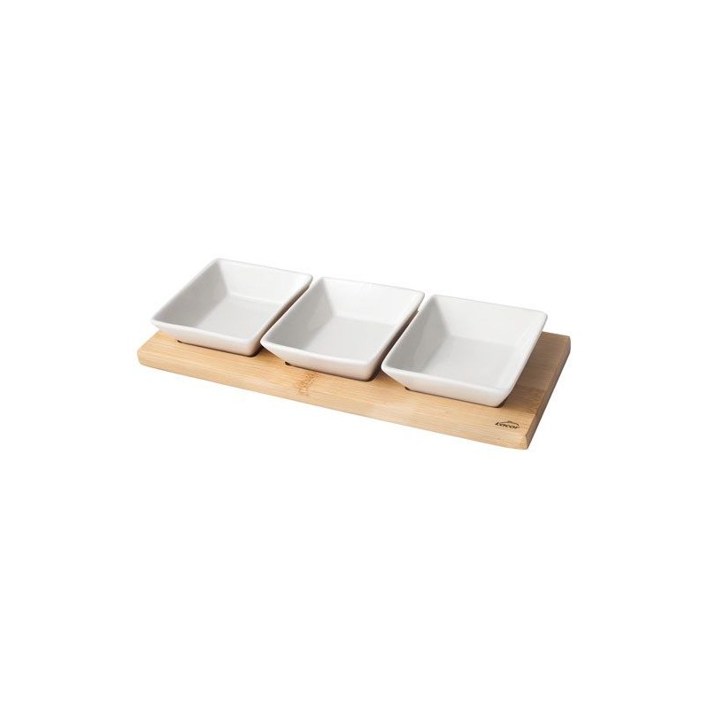 Lacor Set plateau + 3 bols carrés